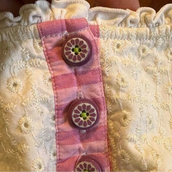 MATILDA JANE SIZE 4 Make Believe Playin House Top Cream Eyelet Shirt - Picture 11 of 14